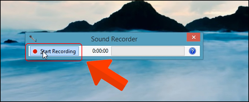 Chọn Start Recording để bắt đầu ghi âm